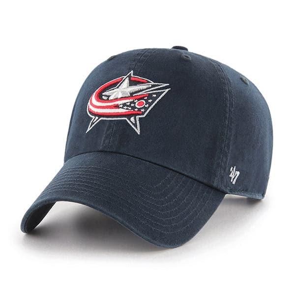 47 Brand Caps Columbus Blue Jackets '47 NHL Team Clean Up Strapback Hat - Navy