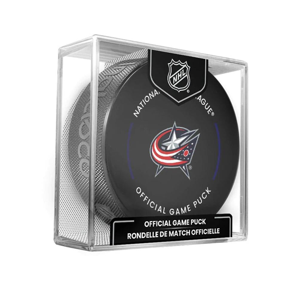 Inglasco Pucks Columbus Blue Jackets Inglasco NHL Official Team Hockey Puck In Cube