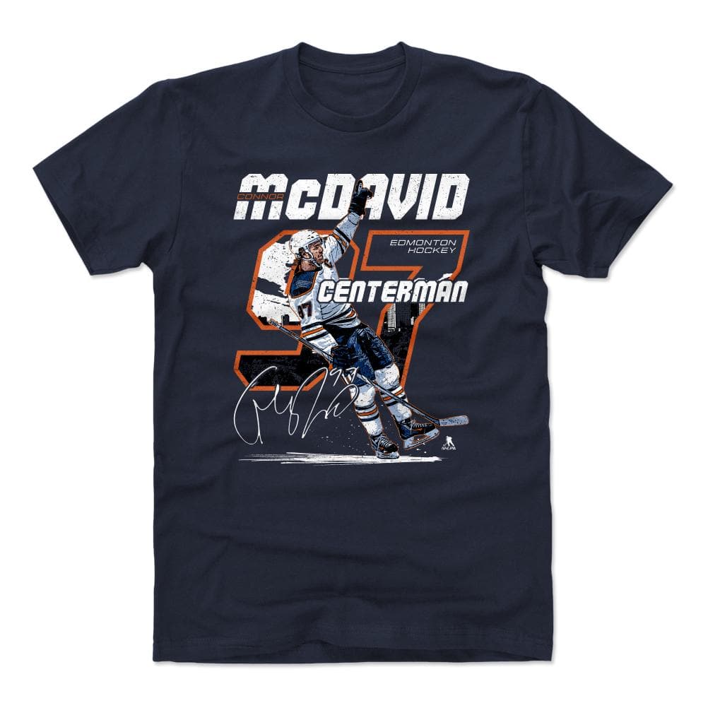 500 Level T-Shirts Connor McDavid Edmonton Oilers 500 Level NHL Celebration T-Shirt - Navy
