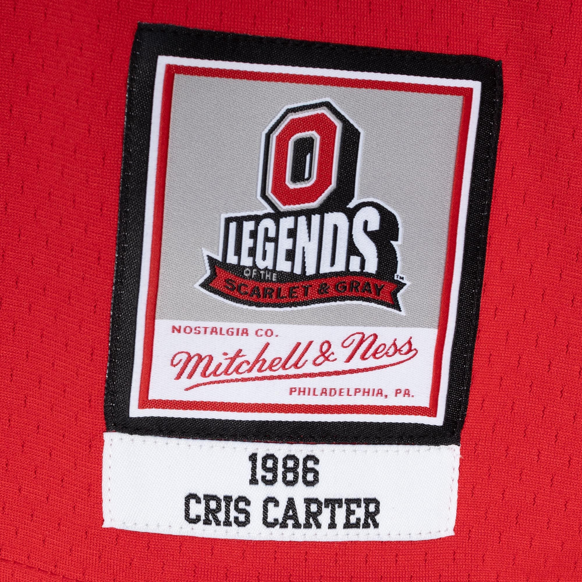 Mitchell And Ness Jerseys Cris Carter Ohio State Buckeyes 86-87 Mitchell & Ness NCAA Legacy Jersey - Red
