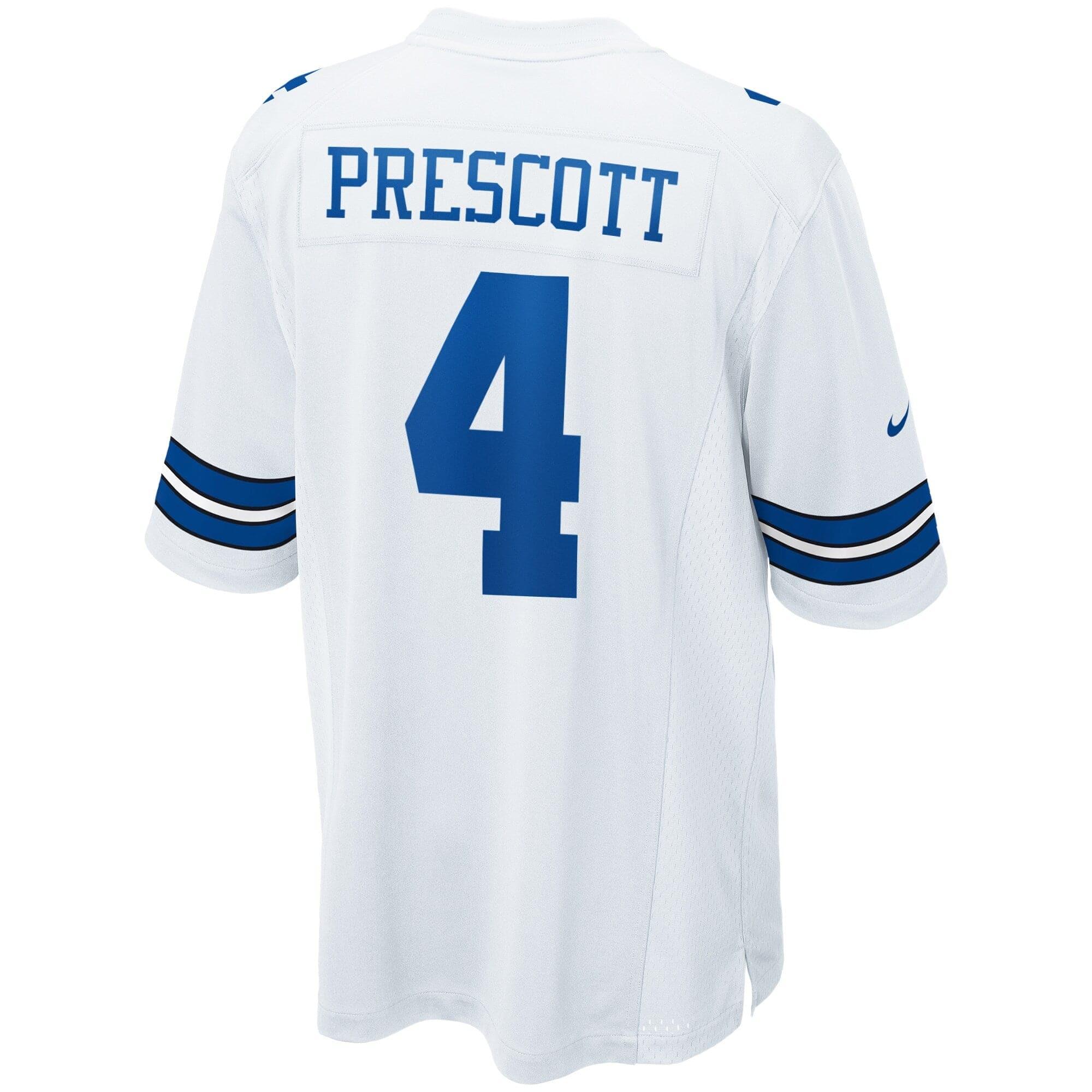 Nike Jerseys Dak Prescott Dallas Cowboys Nike NFL Game Jersey - White