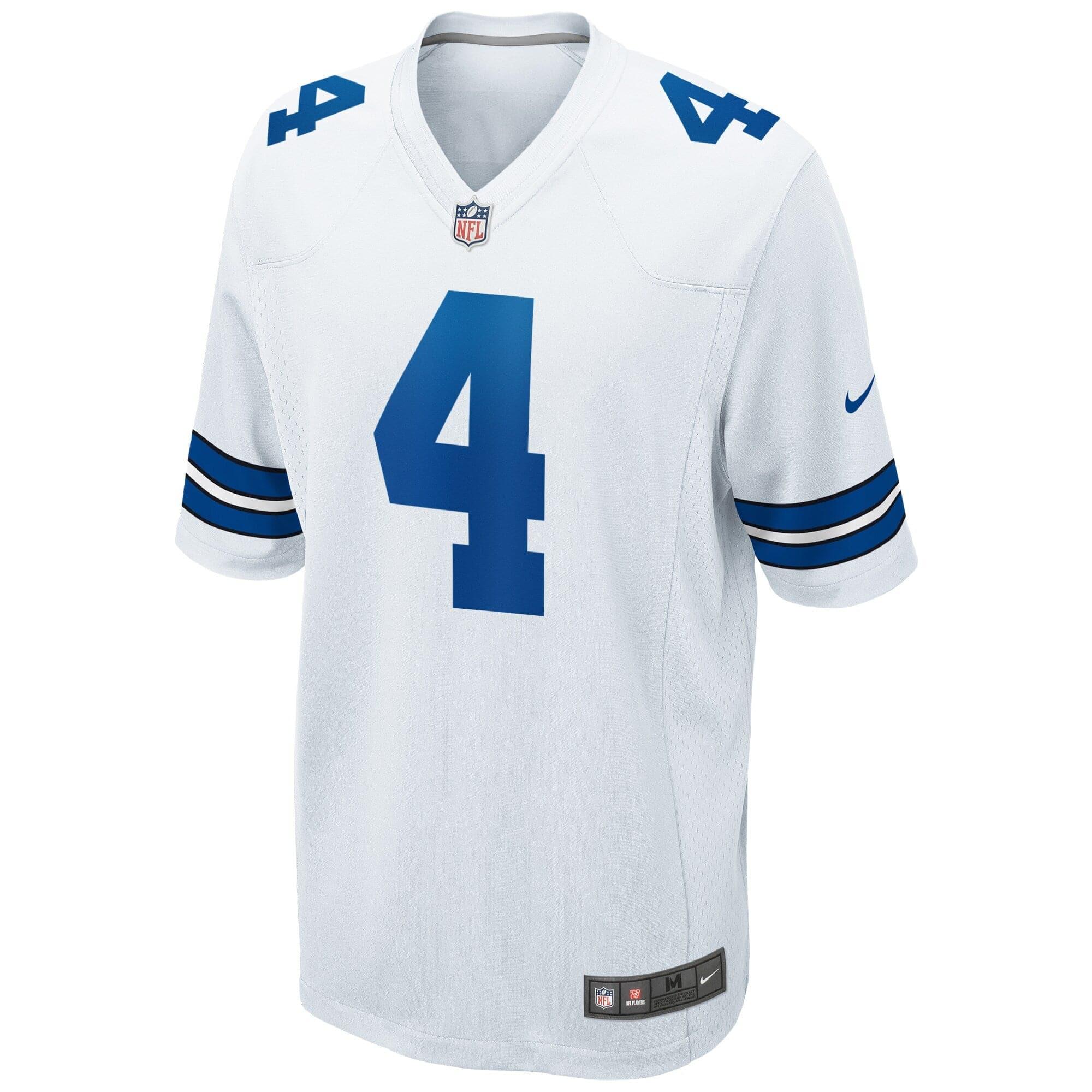 Nike Jerseys Dak Prescott Dallas Cowboys Nike NFL Game Jersey - White