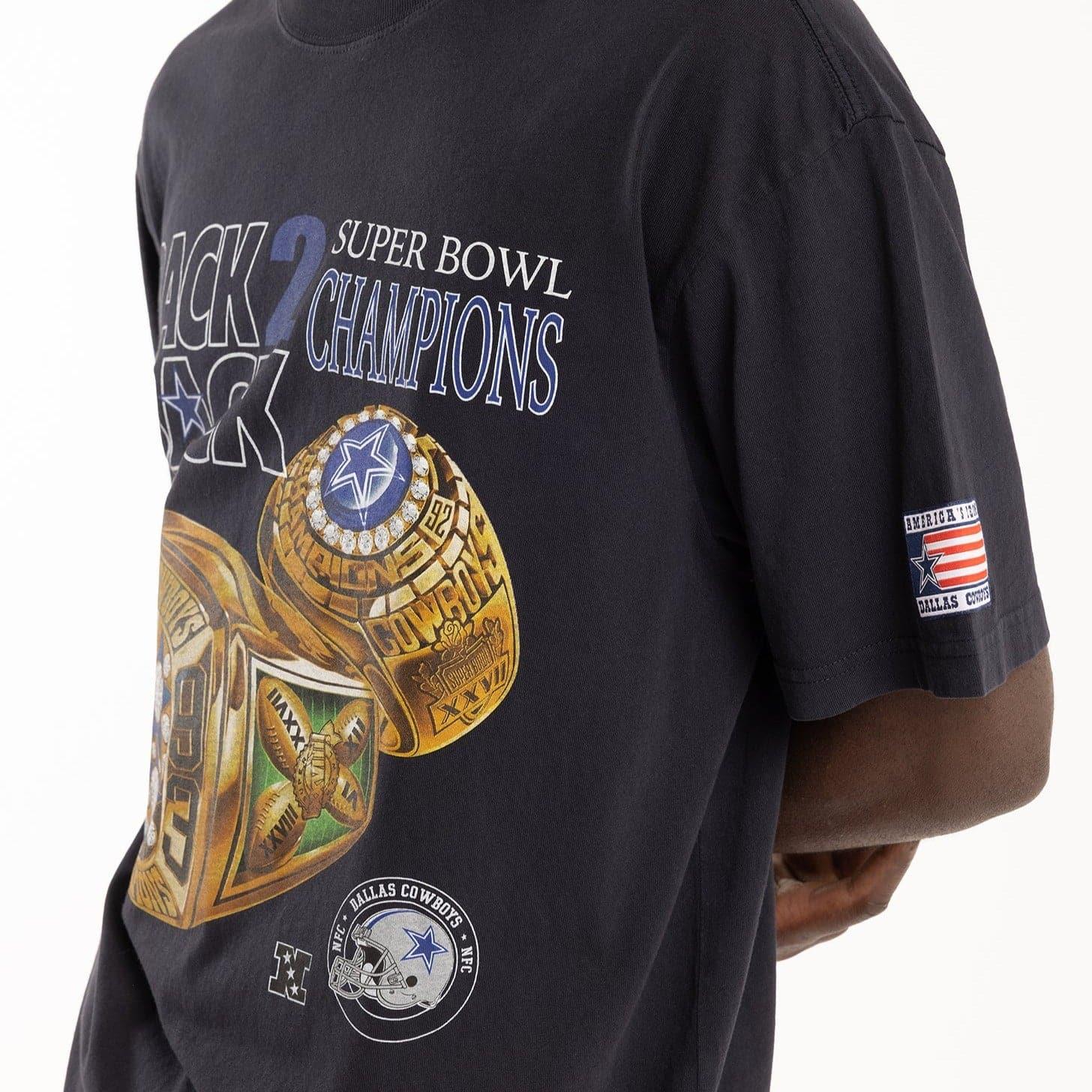 Mitchell And Ness T-Shirts Dallas Cowboys Mitchell & Ness NFL Back 2 Back Champs Vintage T-Shirt - Black
