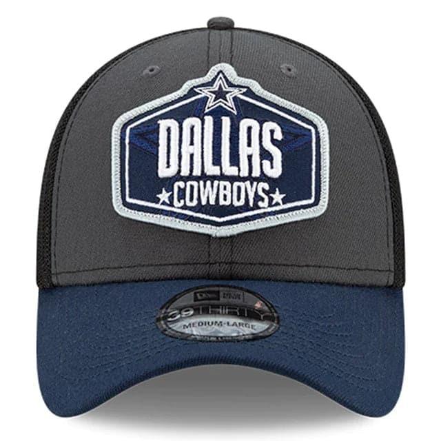 New Era Caps Dallas Cowboys New Era 2021 NFL Draft 39THIRTY Flex Fit Curve Hat - Graphite