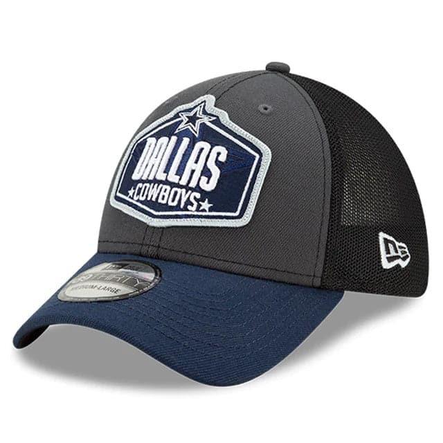 New Era Caps Dallas Cowboys New Era 2021 NFL Draft 39THIRTY Flex Fit Curve Hat - Graphite