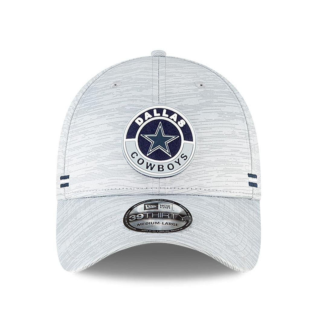 New Era Caps Dallas Cowboys New Era NFL 2020 Sideline 39THIRTY Flex Fit Curve Hat - Grey