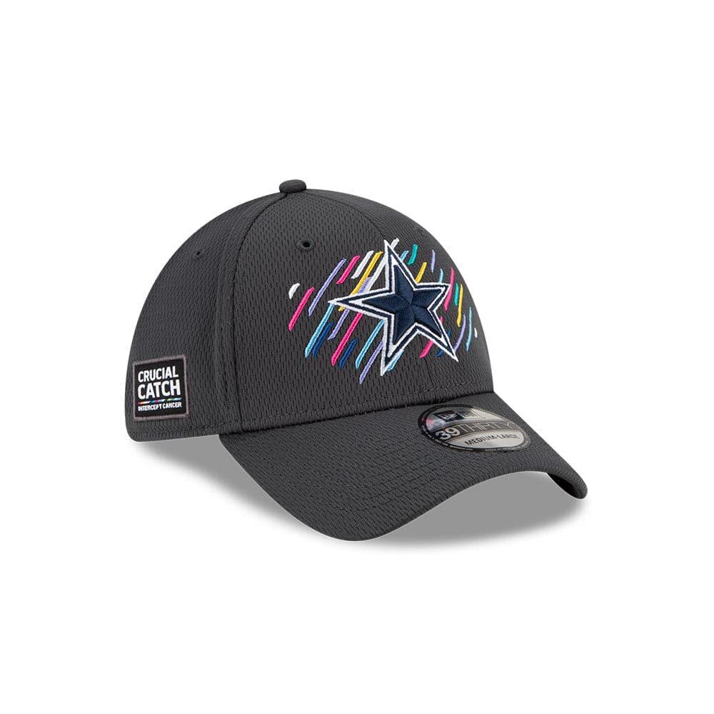 New Era Caps Dallas Cowboys New Era NFL 2021 Crucial Catch 39THIRTY Flex Fit Hat - Steel