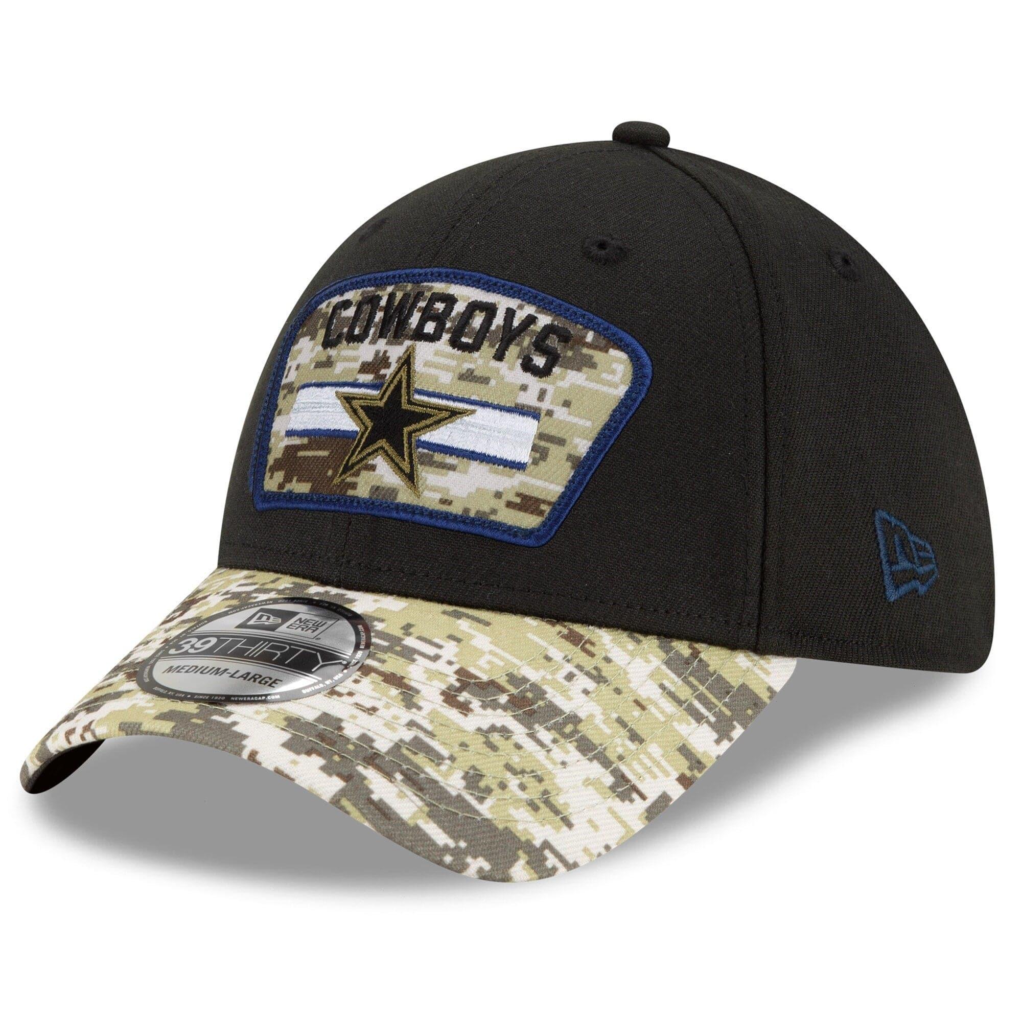 New Era Caps Dallas Cowboys New Era NFL 2021 Salute To Service 39THIRTY Flex Fit Hat - Black