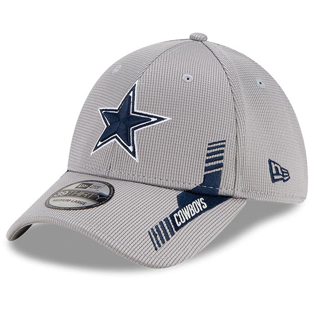 New Era Caps Dallas Cowboys New Era NFL 2021 Sideline Home 39THIRTY Flex Fit Hat - Grey