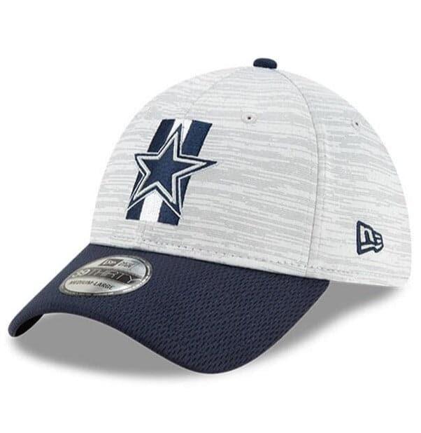 New Era Caps Dallas Cowboys New Era NFL 2021 Training Camp 39THIRTY Flex Fit Curve Hat - Grey