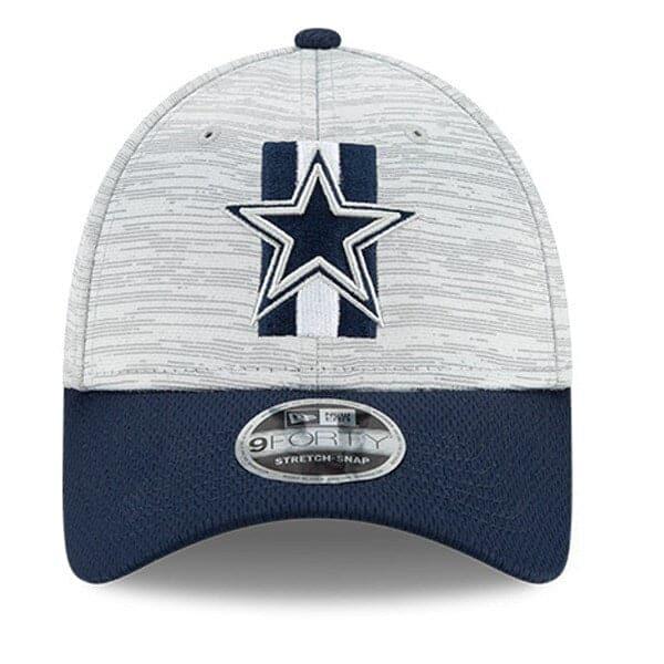 New Era Caps Dallas Cowboys New Era NFL 2021 Training Camp 9FORTY Curve Stretch Snapback Hat - Grey