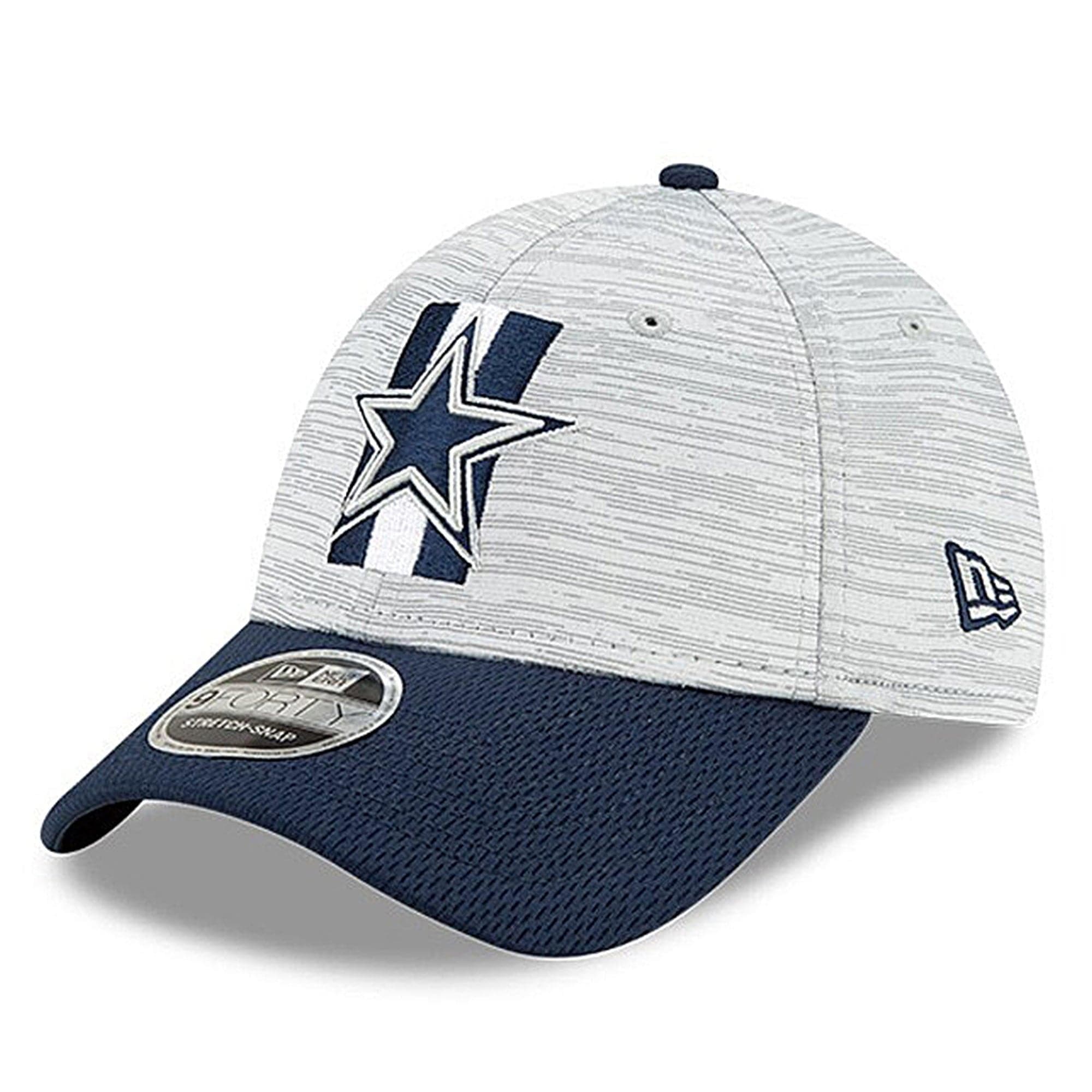 New Era Caps Dallas Cowboys New Era NFL 2021 Training Camp 9FORTY Curve Stretch Snapback Hat - Grey