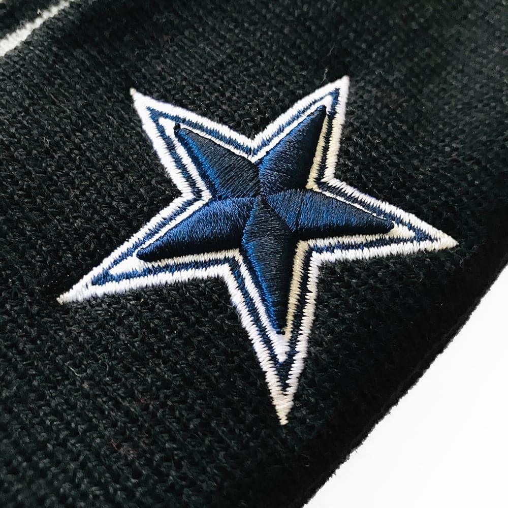 New Era Beanies Dallas Cowboys New Era NFL Grey Stripe Knit Beanie - Black