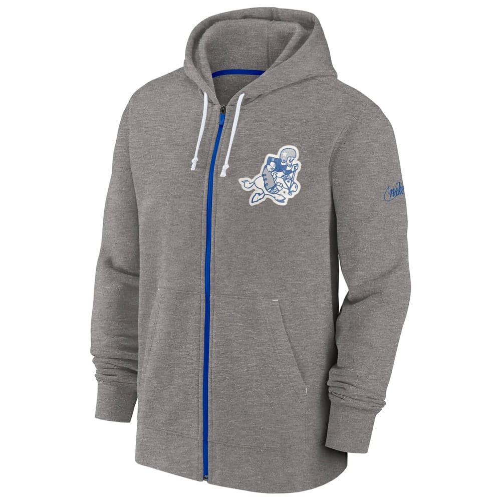 Nike Jumpers Dallas Cowboys Nike NFL Historic Full Zip Fleece Hoodie Jumper - Grey