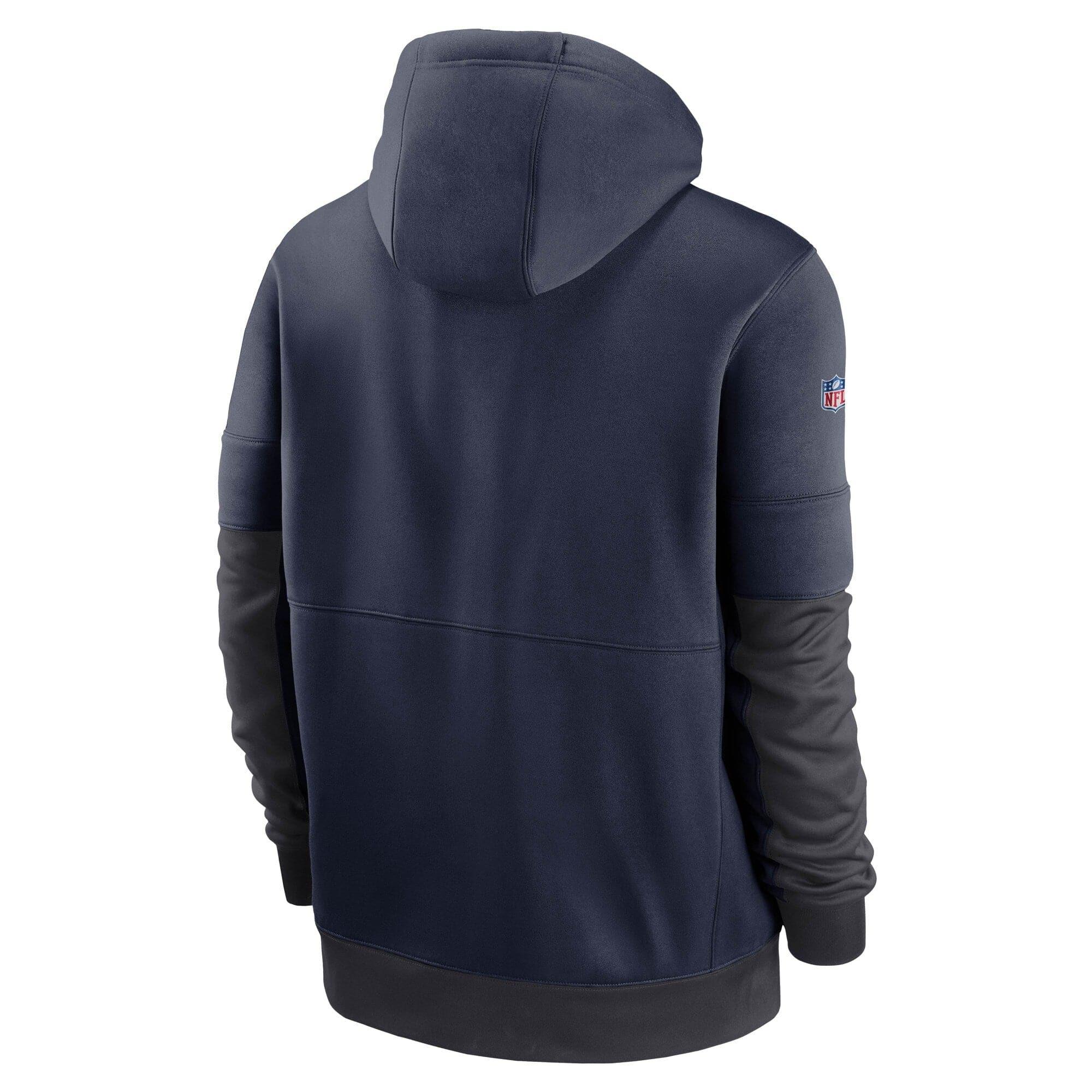 Nike Jumpers Dallas Cowboys Nike NFL Lockup Therma Zip Hoodie Jumper - Navy
