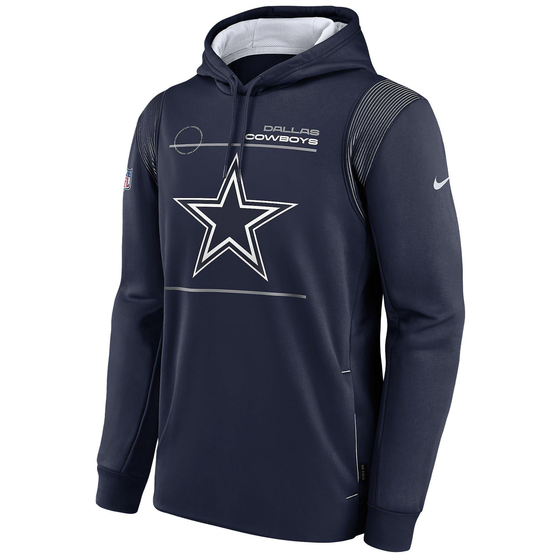 Nike Jumpers Dallas Cowboys Nike NFL Sideline Therma Hoodie Jumper - Navy