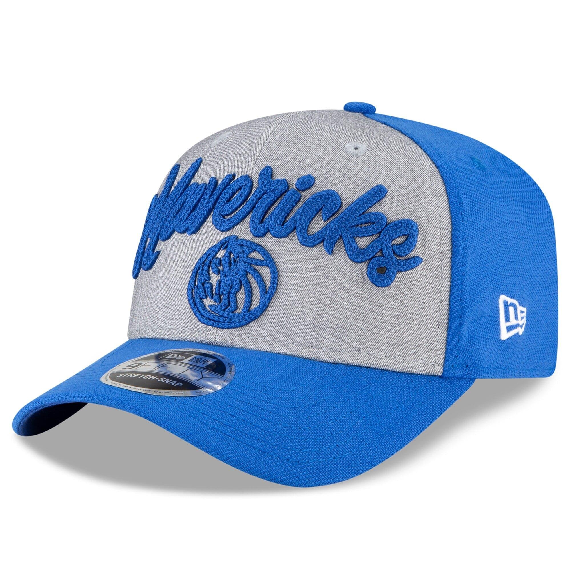 New Era Caps Dallas Mavericks New Era NBA 2020 Draft Stretch-Snap 9FIFTY Curved Snapback Hat - Blue