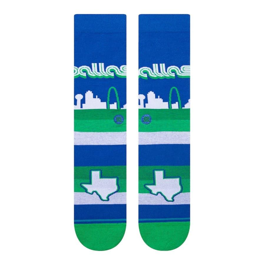 Stance Socks Large (9-12 US) Dallas Mavericks Stance NBA 22-23 City Edition Crew Socks - Royal