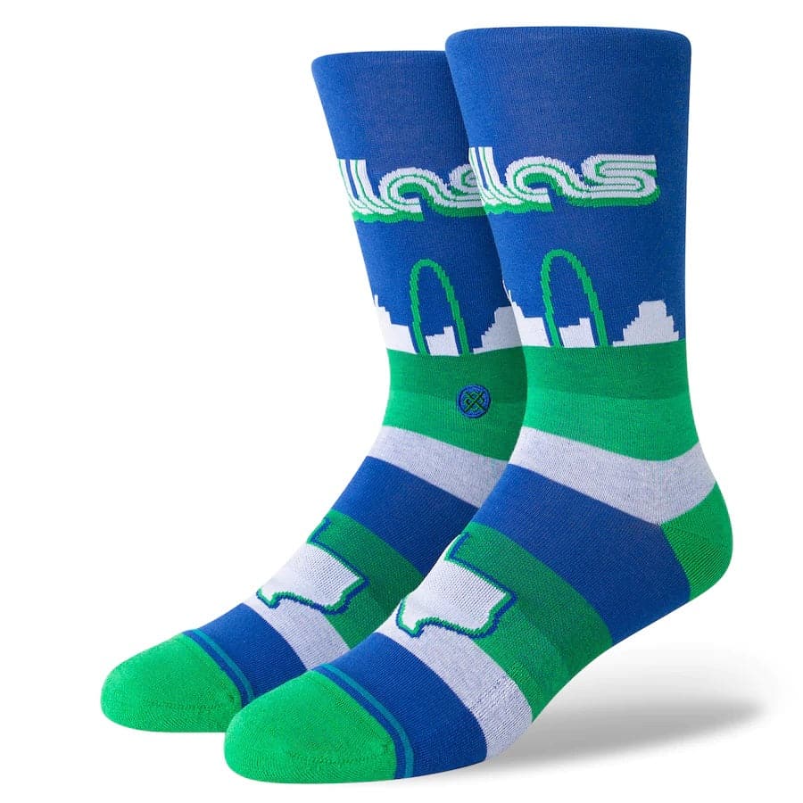 Stance Socks Large (9-12 US) Dallas Mavericks Stance NBA 22-23 City Edition Crew Socks - Royal