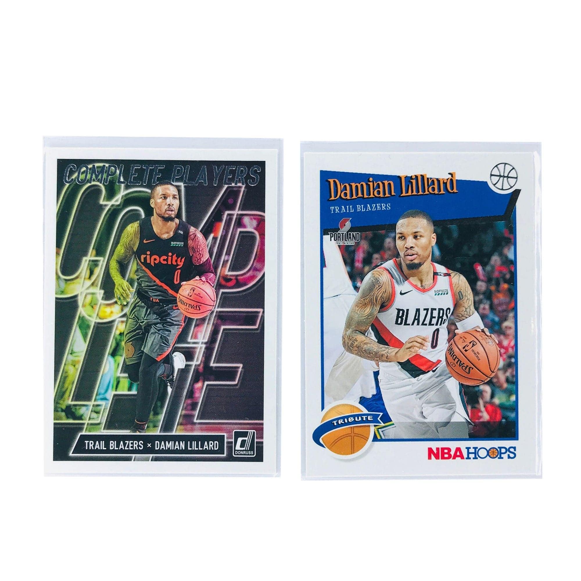 Panini Cards Damian Lillard Portland Trail Blazers 19-20 Panini NBA 2 Card Insert Set