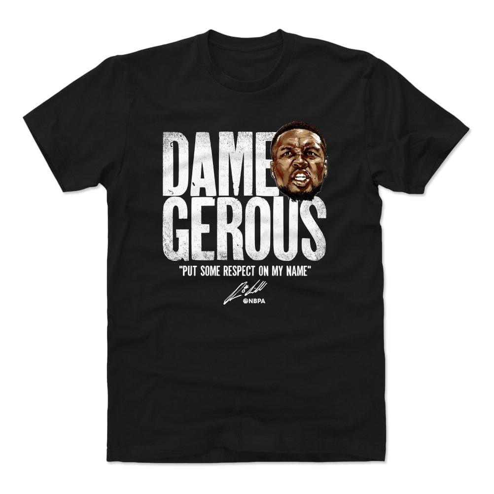 500 Level T-Shirts Damian Lillard Portland Trail Blazers 500 Level NBA Dame-gerous T-Shirt - Black