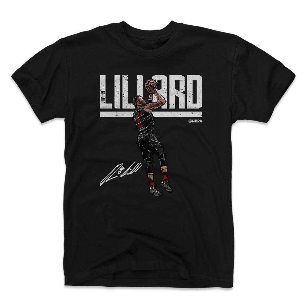 500 Level T-Shirts Damian Lillard Portland Trail Blazers 500 Level NBA Hyper T-Shirt - Black