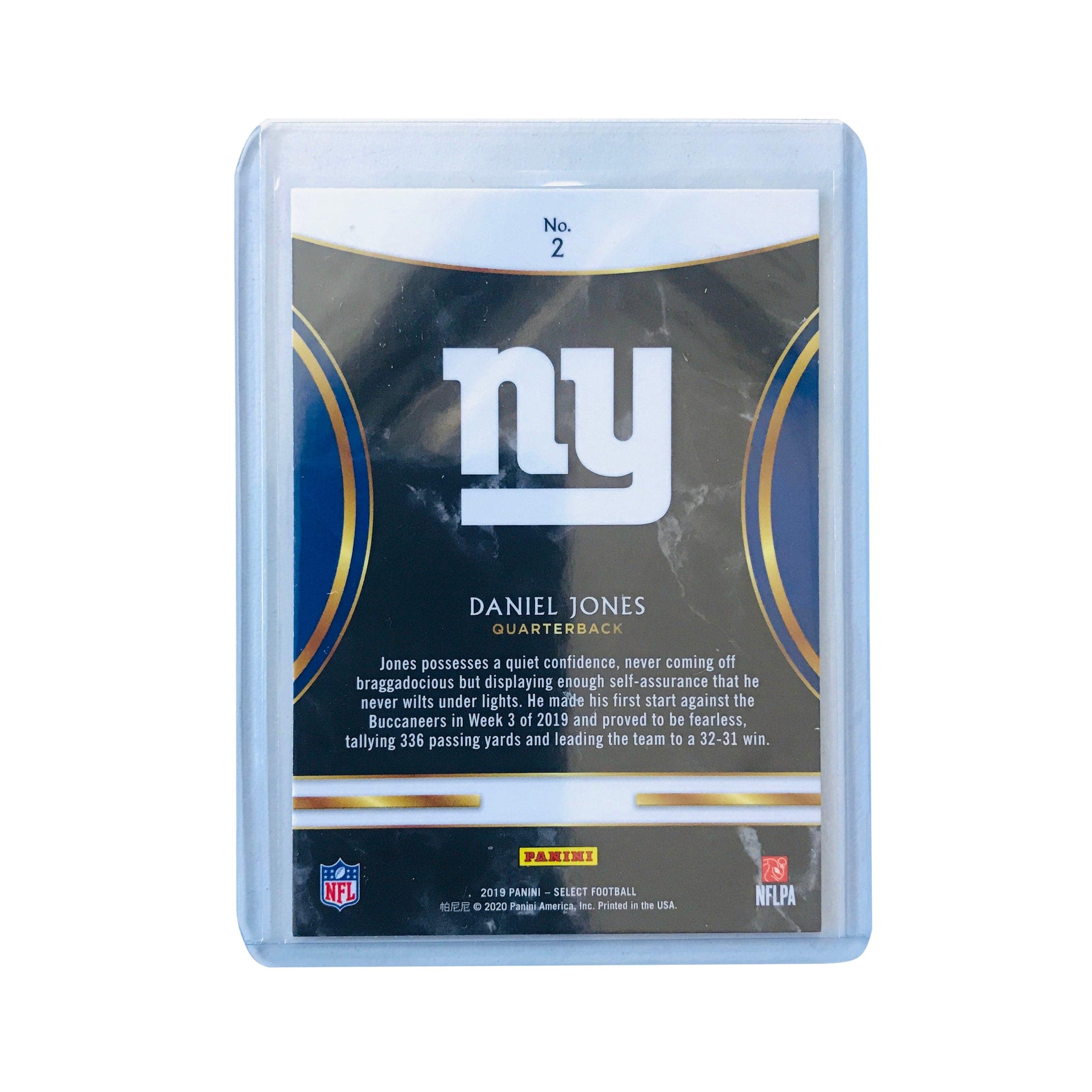 Panini Cards Daniel Jones New York Giants 2019 Panini Select NFL Rookie Selections Card