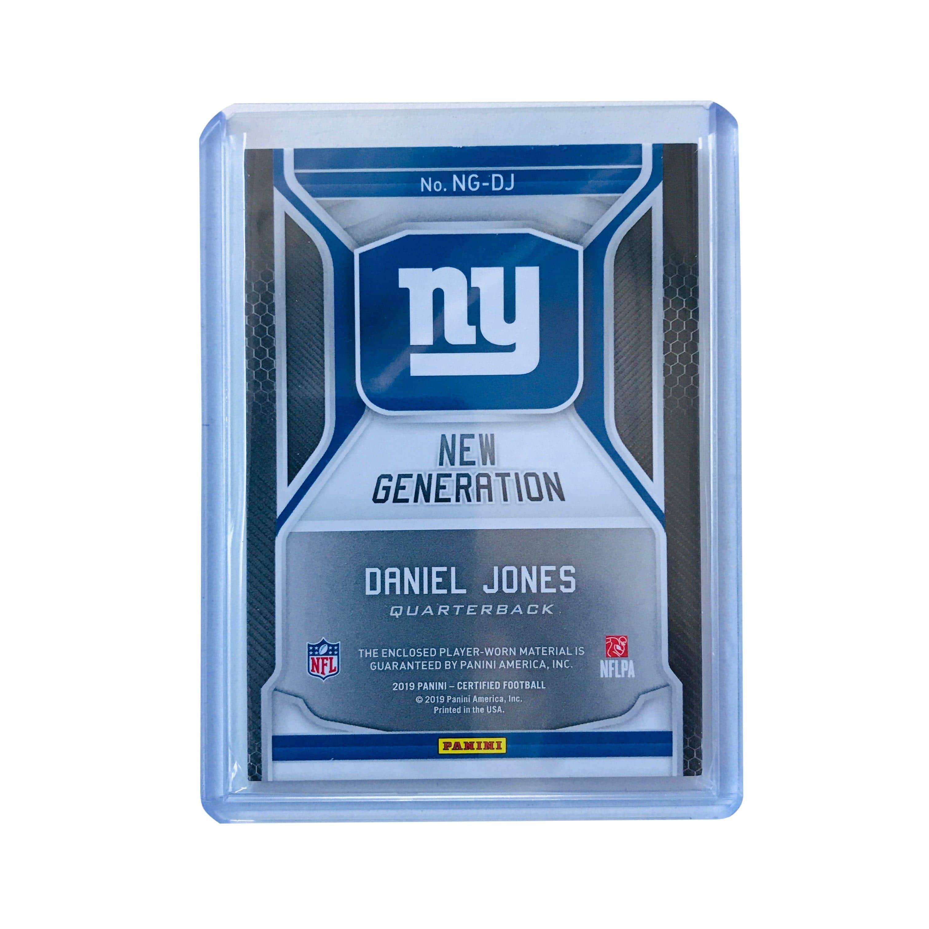 Panini Cards Daniel Jones New York Giants Panini Certified NFL New Generation Rookie Patch Card