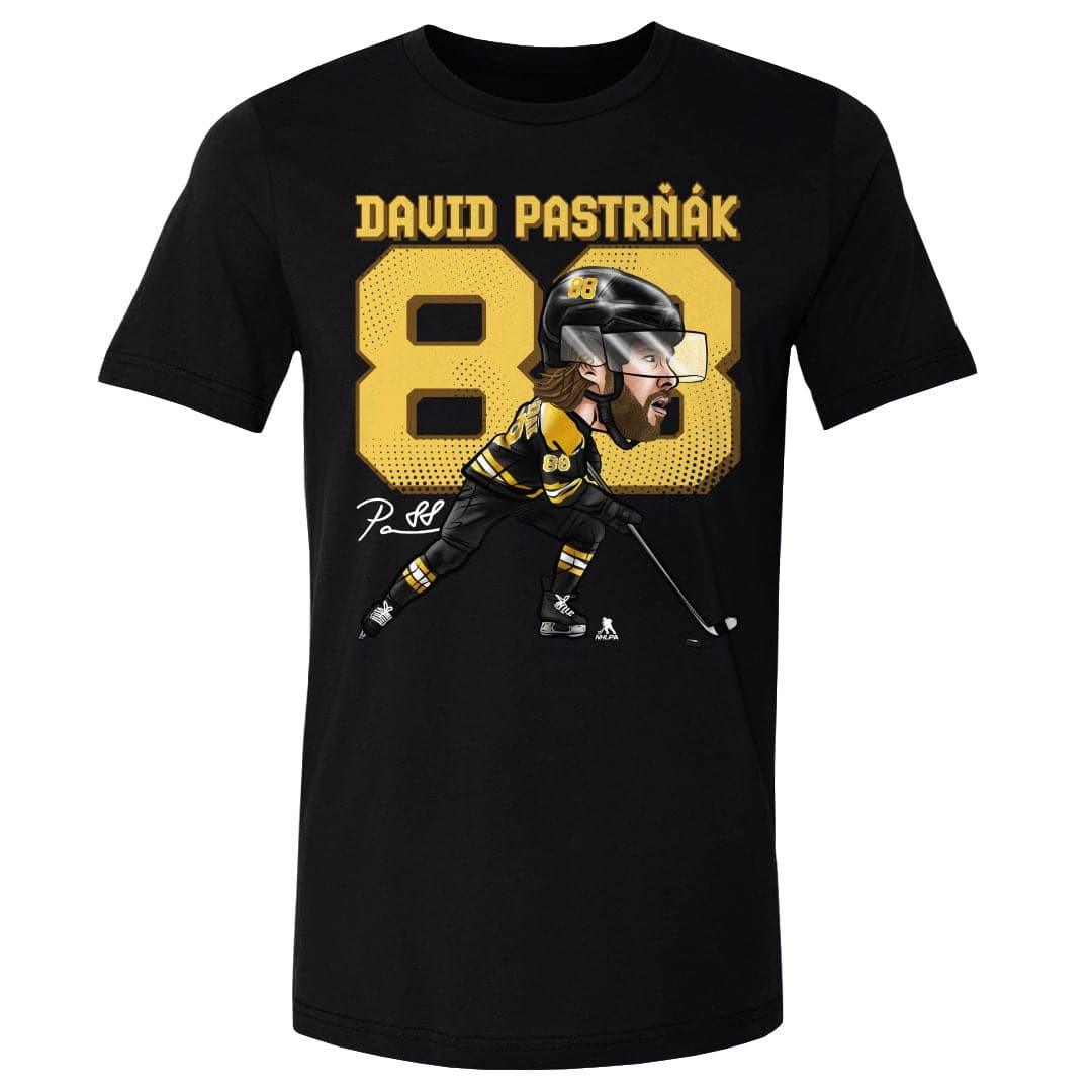 500 Level T-Shirts David Pastrnak Boston Bruins 500 Level NHL Cartoon T-Shirt - Black