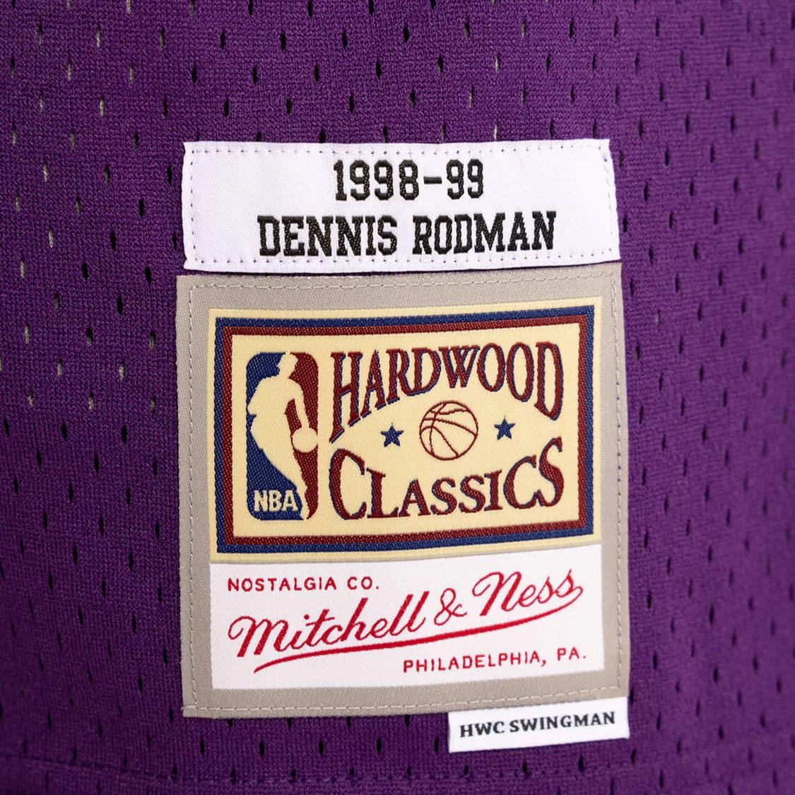 Mitchell And Ness Jerseys Dennis Rodman Los Angeles Lakers 98-99 Road Mitchell & Ness NBA Swingman Jersey - Purple