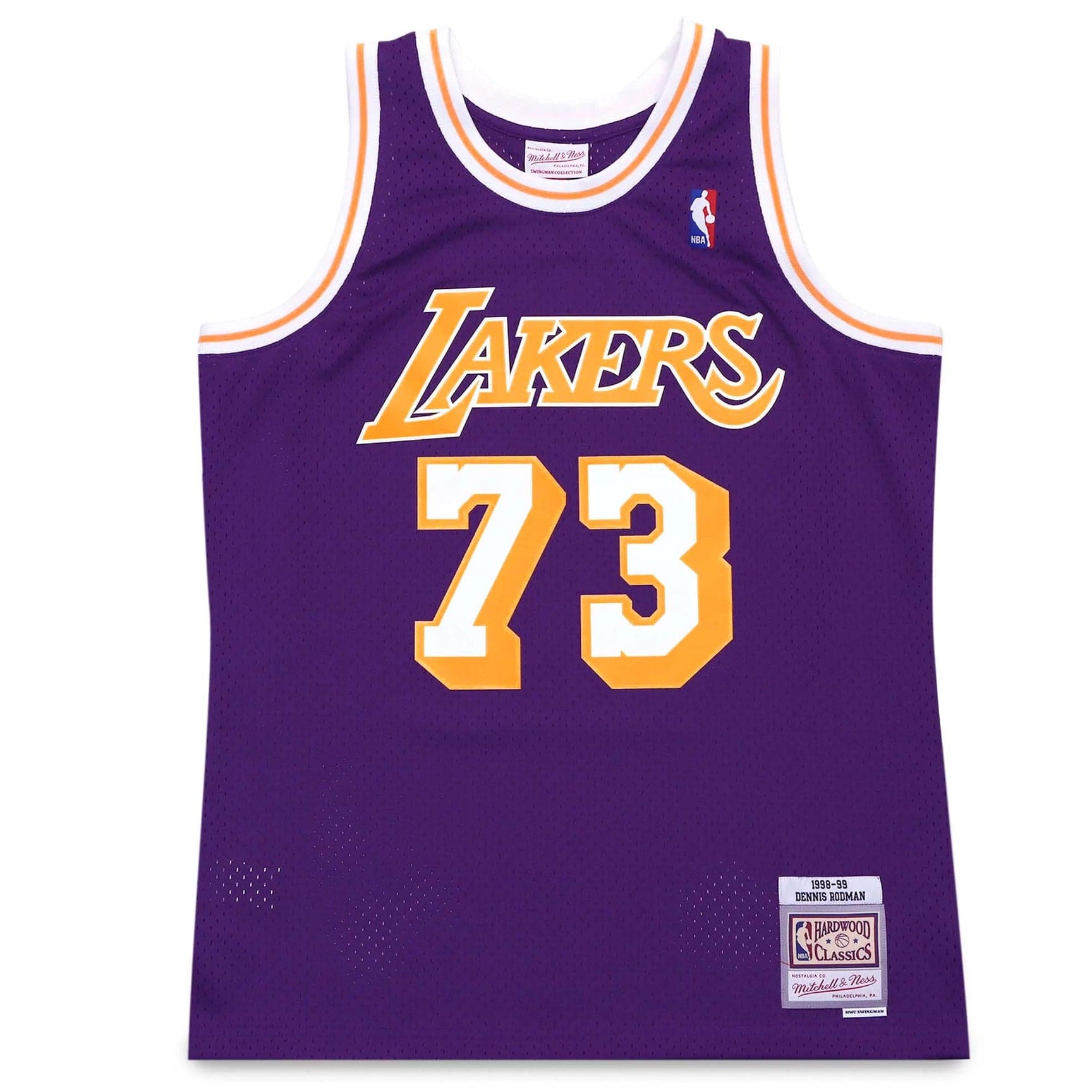 Mitchell And Ness Jerseys Dennis Rodman Los Angeles Lakers 98-99 Road Mitchell & Ness NBA Swingman Jersey - Purple