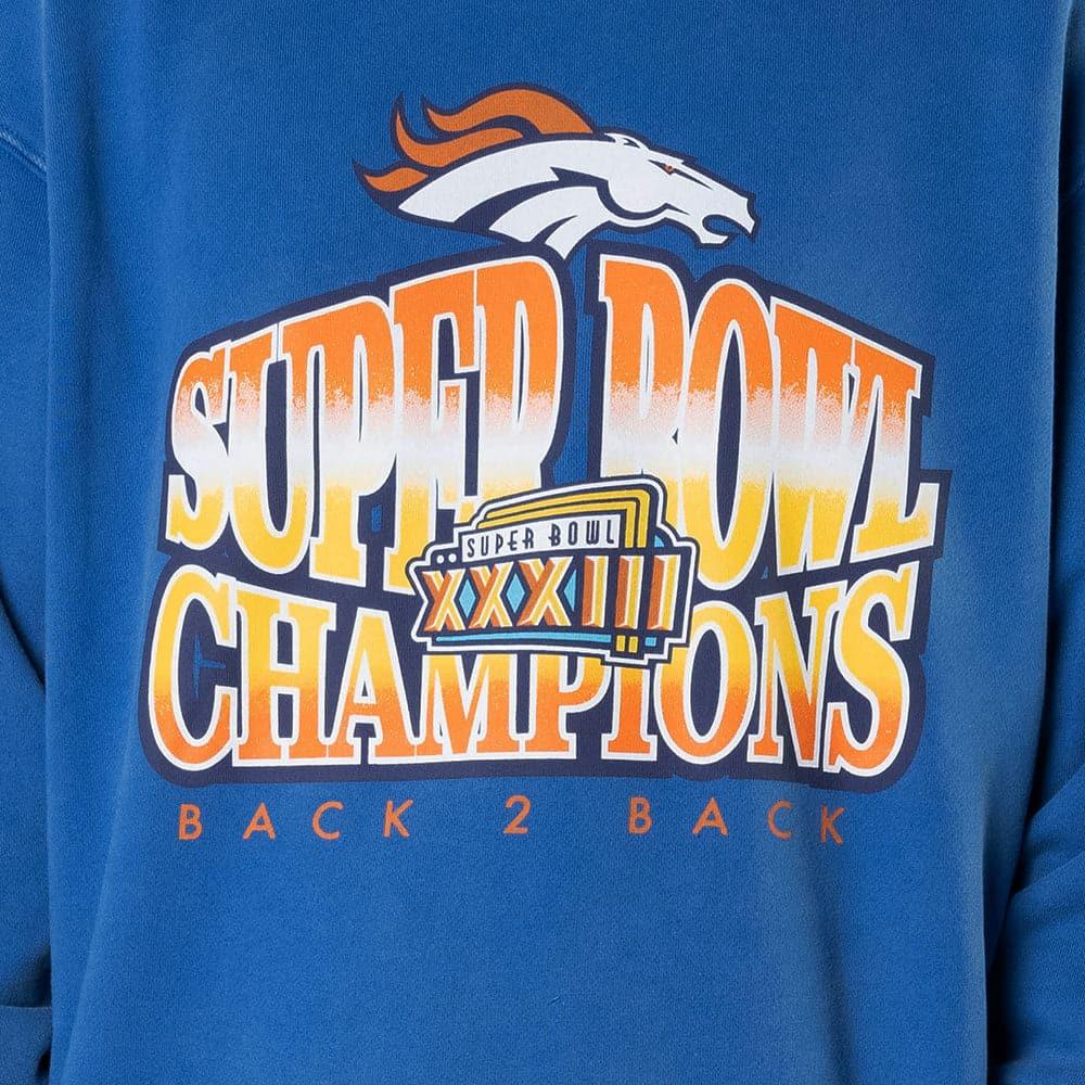 Mitchell And Ness Jumpers Denver Broncos Mitchell & Ness NFL Champs Vintage Crew Jumper - Faded Blue