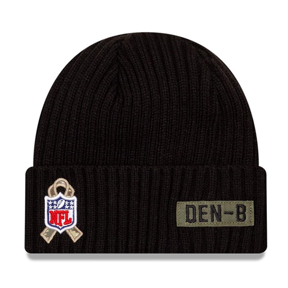 New Era Beanies Denver Broncos New Era NFL 2020 Salute To Service Cuffed Knit Beanie - Black