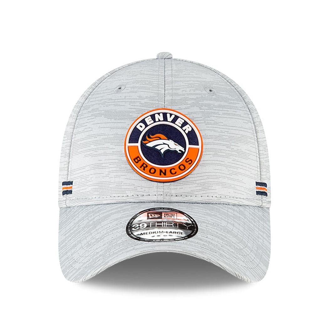 New Era Caps Denver Broncos New Era NFL 2020 Sideline 39THIRTY Flex Fit Curve Hat - Grey