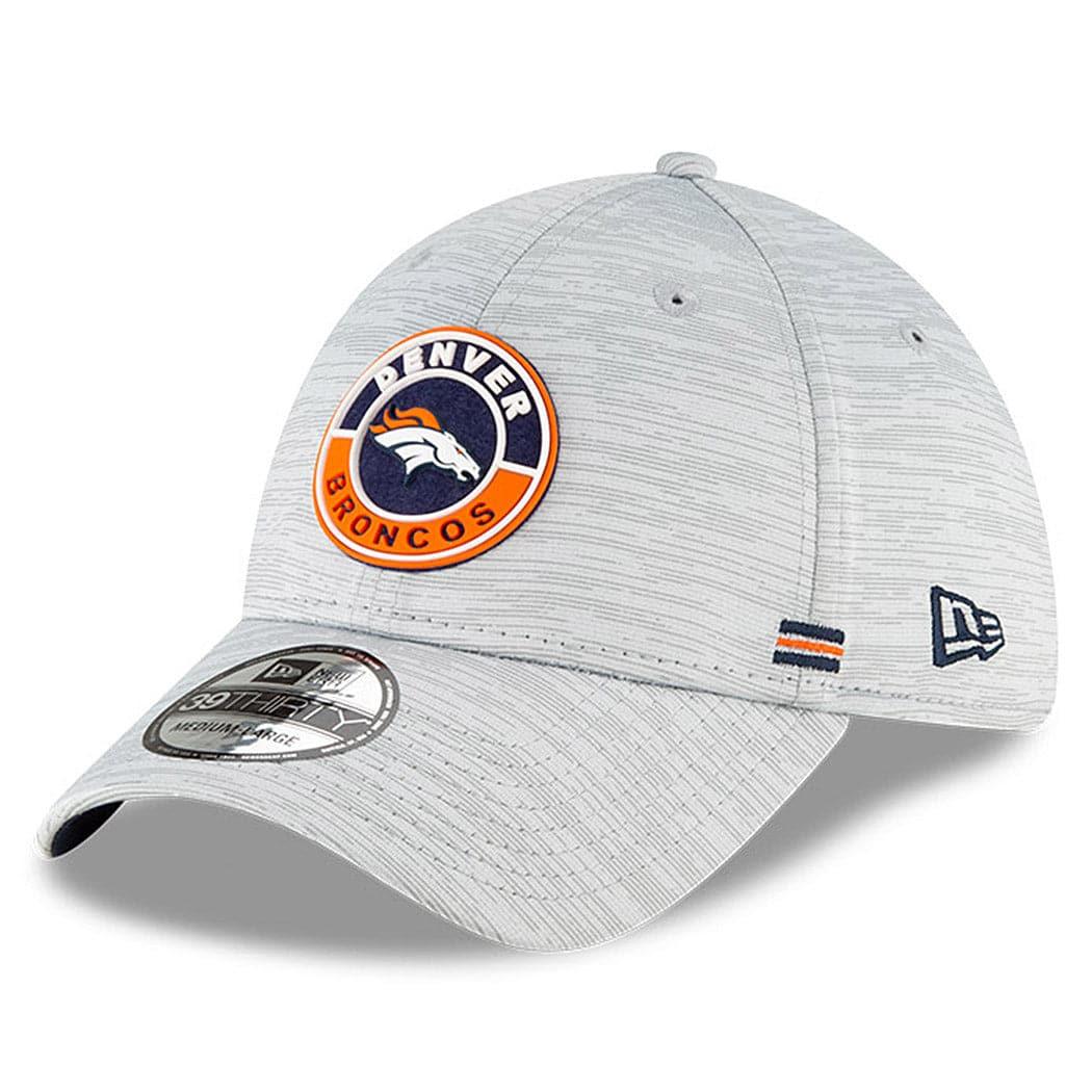 New Era Caps Denver Broncos New Era NFL 2020 Sideline 39THIRTY Flex Fit Curve Hat - Grey