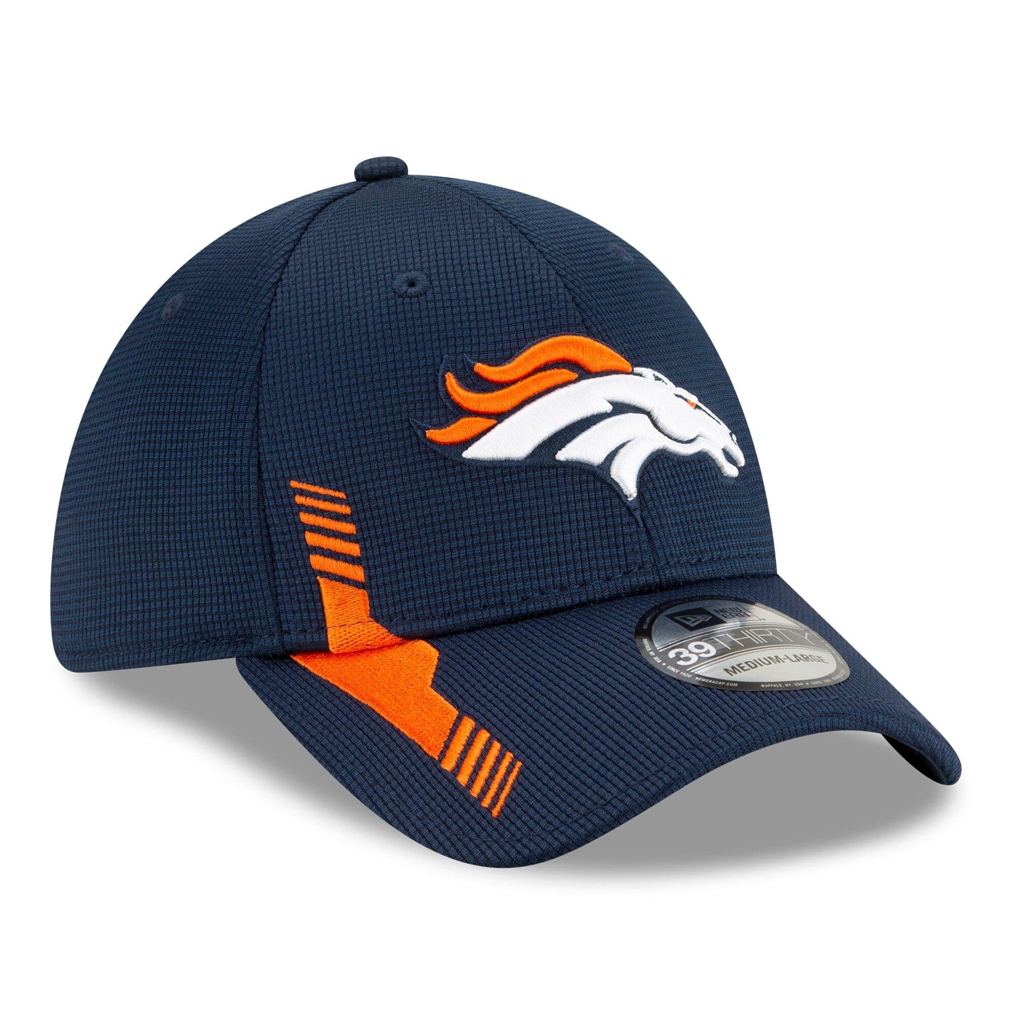 New Era Caps Denver Broncos New Era NFL 2021 Sideline Home 39THIRTY Flex Fit Hat - Navy