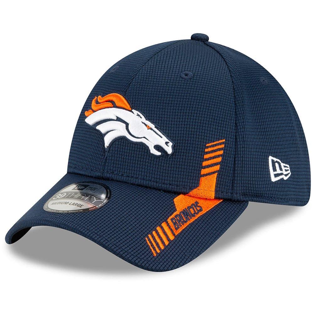 New Era Caps Denver Broncos New Era NFL 2021 Sideline Home 39THIRTY Flex Fit Hat - Navy