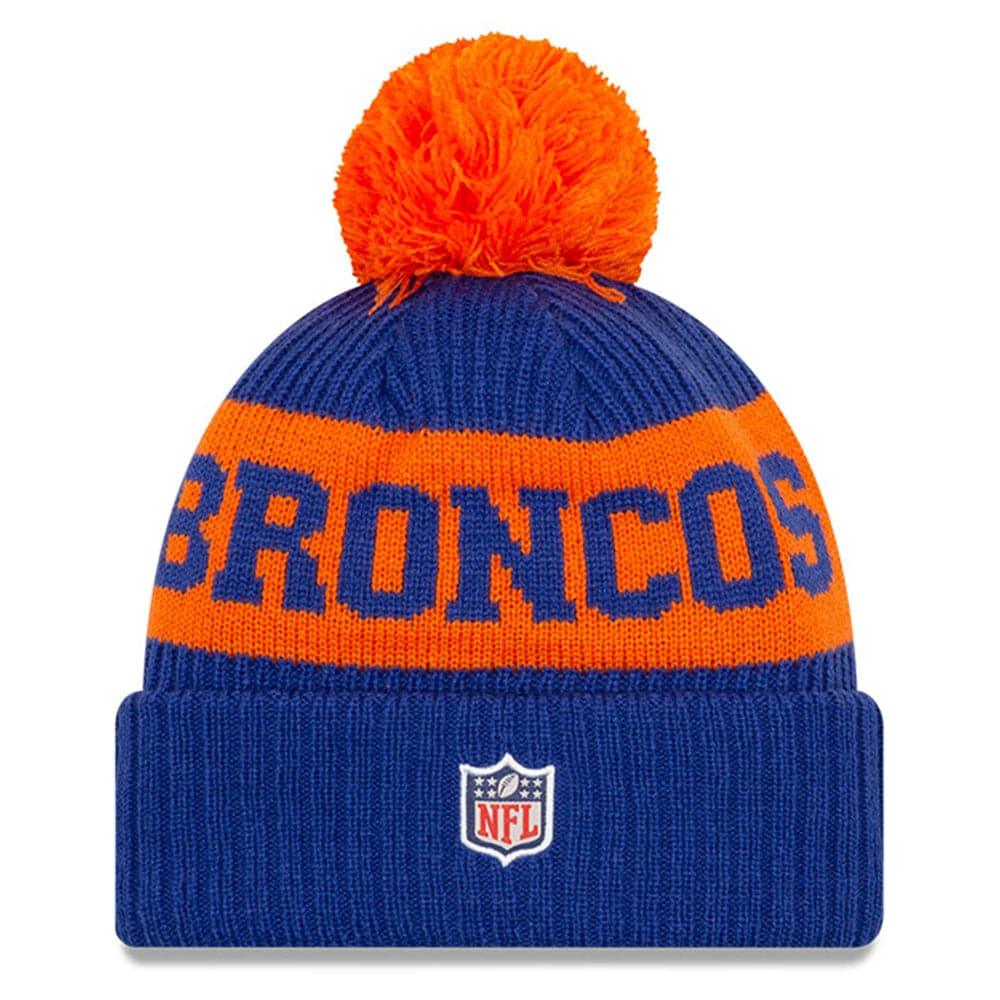 New Era Beanies Denver Broncos Throwback New Era NFL 2020 Team Colour Sideline Knit Beanie
