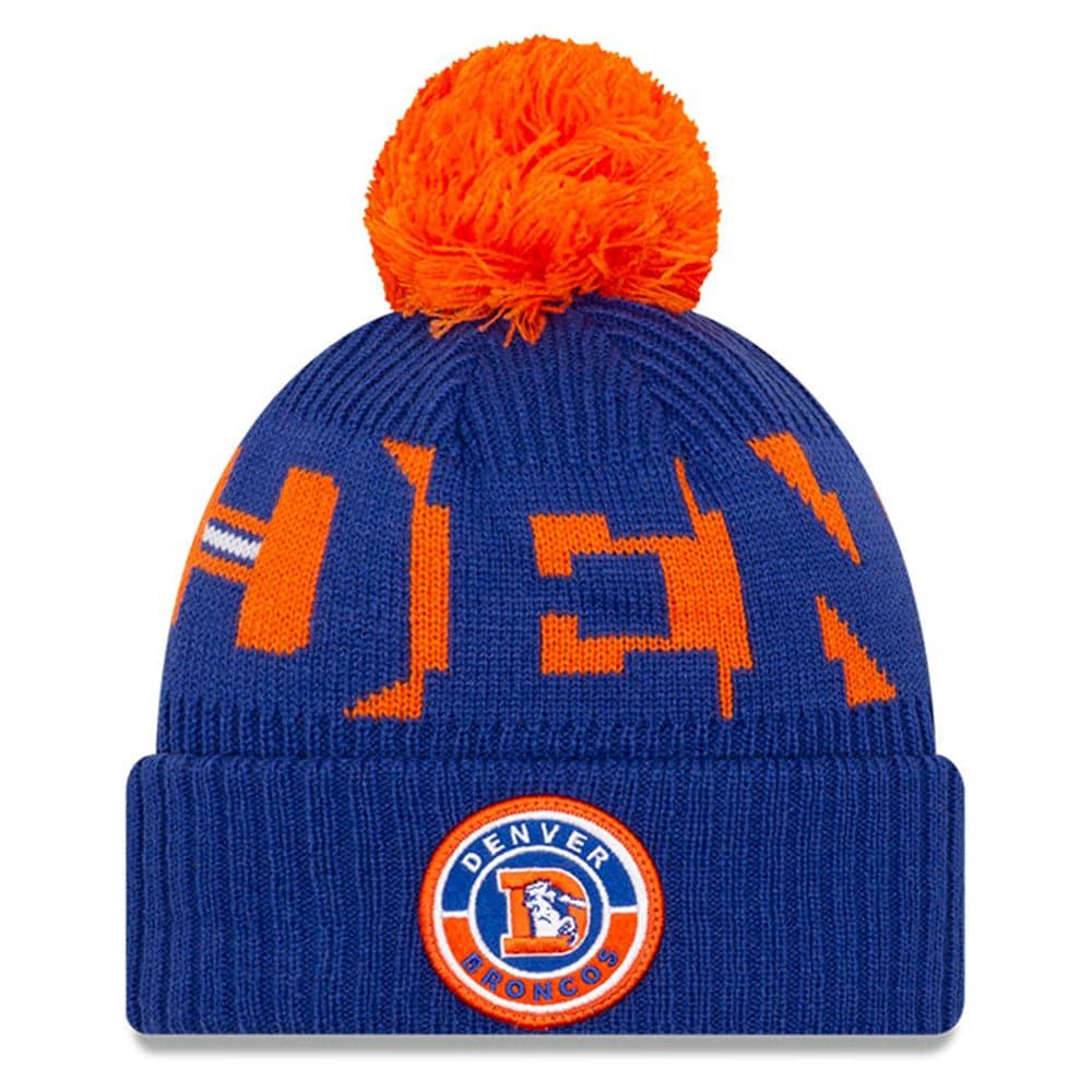 New Era Beanies Denver Broncos Throwback New Era NFL 2020 Team Colour Sideline Knit Beanie