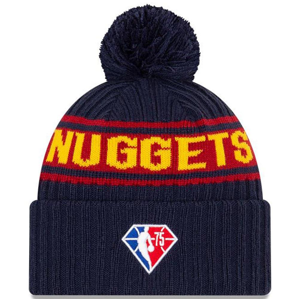 New Era Beanies Denver Nuggets New Era NBA 2021 Draft Pom Knit Beanie - Navy