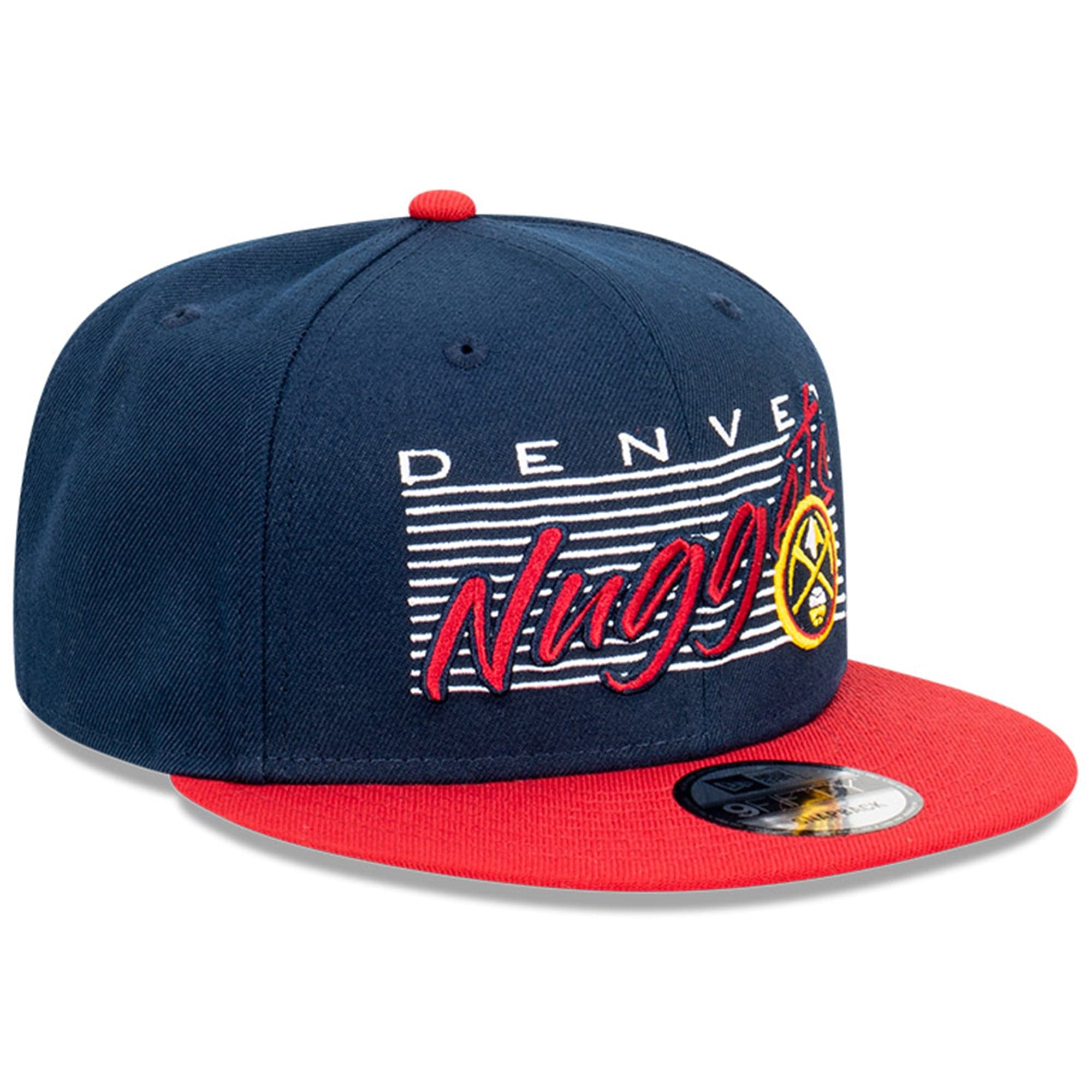 New Era Caps Denver Nuggets New Era NBA Retro Script 9FIFTY Snapback Hat - Navy