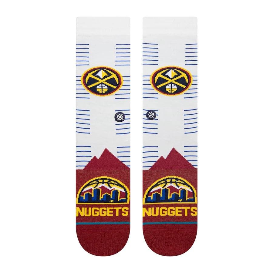 Stance Socks Large (9-12 US) Denver Nuggets Stance NBA 22-23 City Edition Crew Socks - White