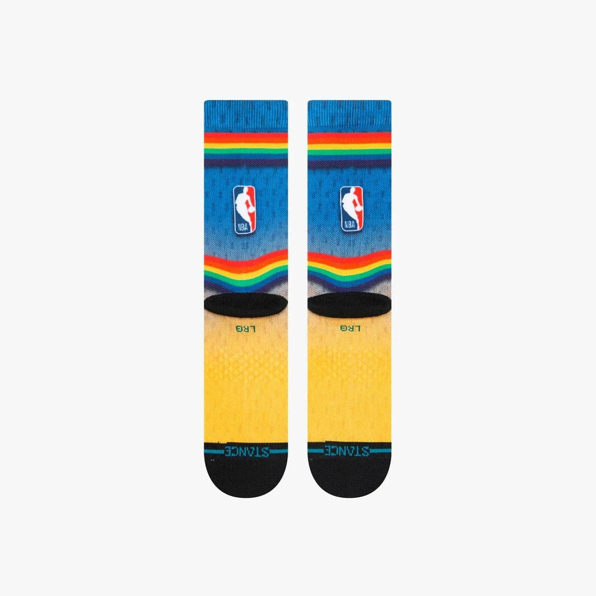 Stance Socks Large (9-12 US) Denver Nuggets Stance NBA HWC Logo Fader Crew Socks - Royal