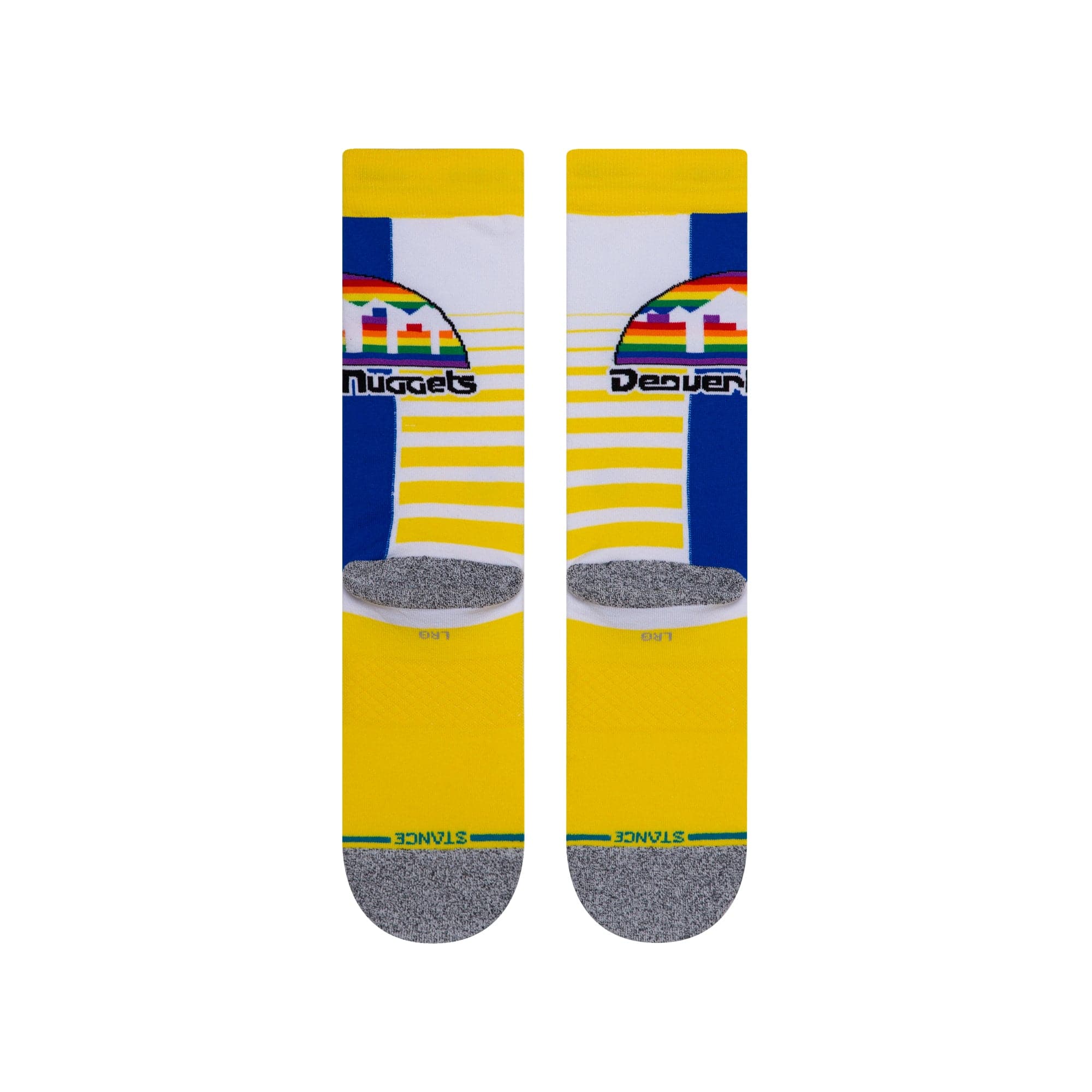 Stance Socks Denver Nuggets Stance NBA HWC Retro Gradient Crew Socks - Yellow