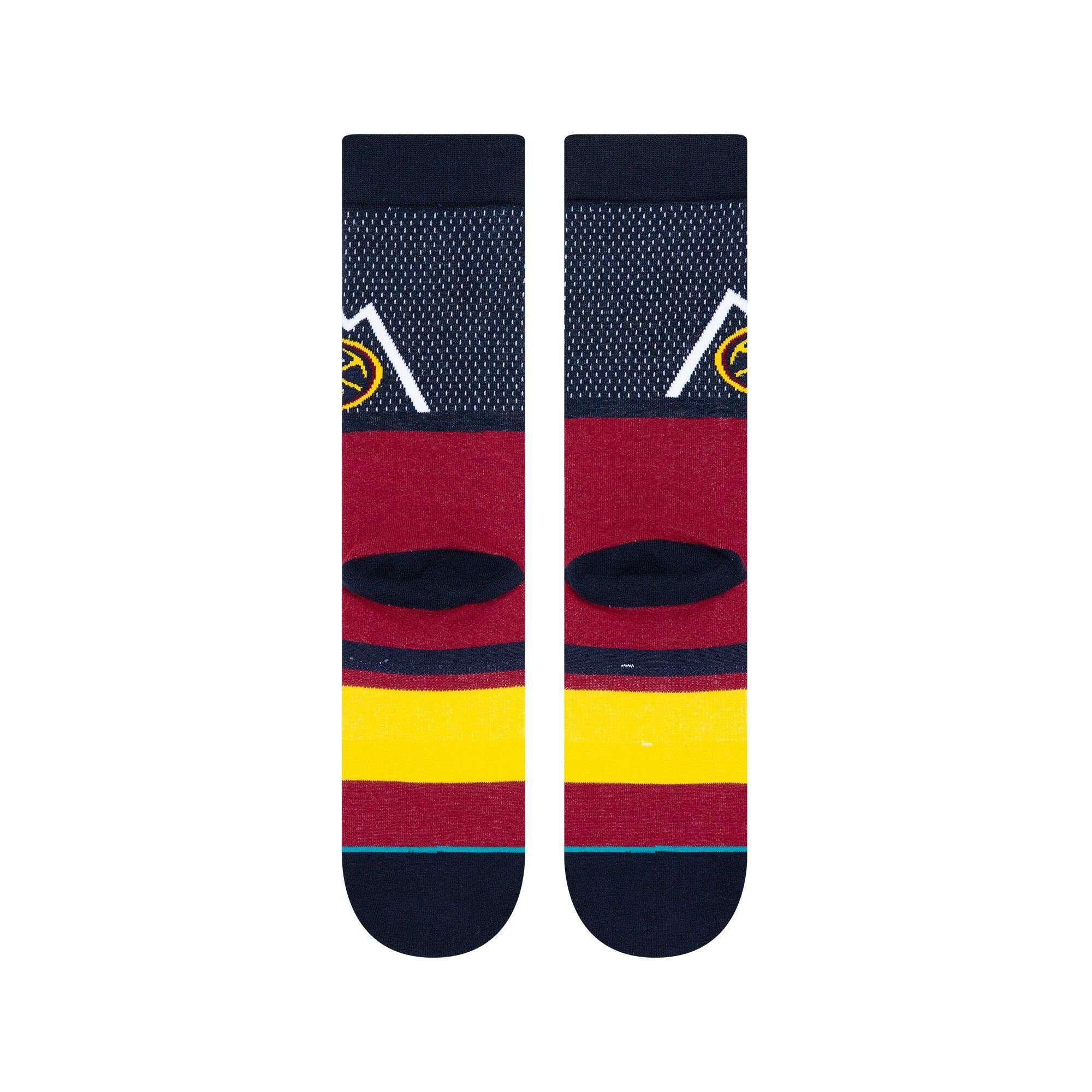 Stance Socks Denver Nuggets Stance NBA Shortcut Crew Socks - Navy/Maroon