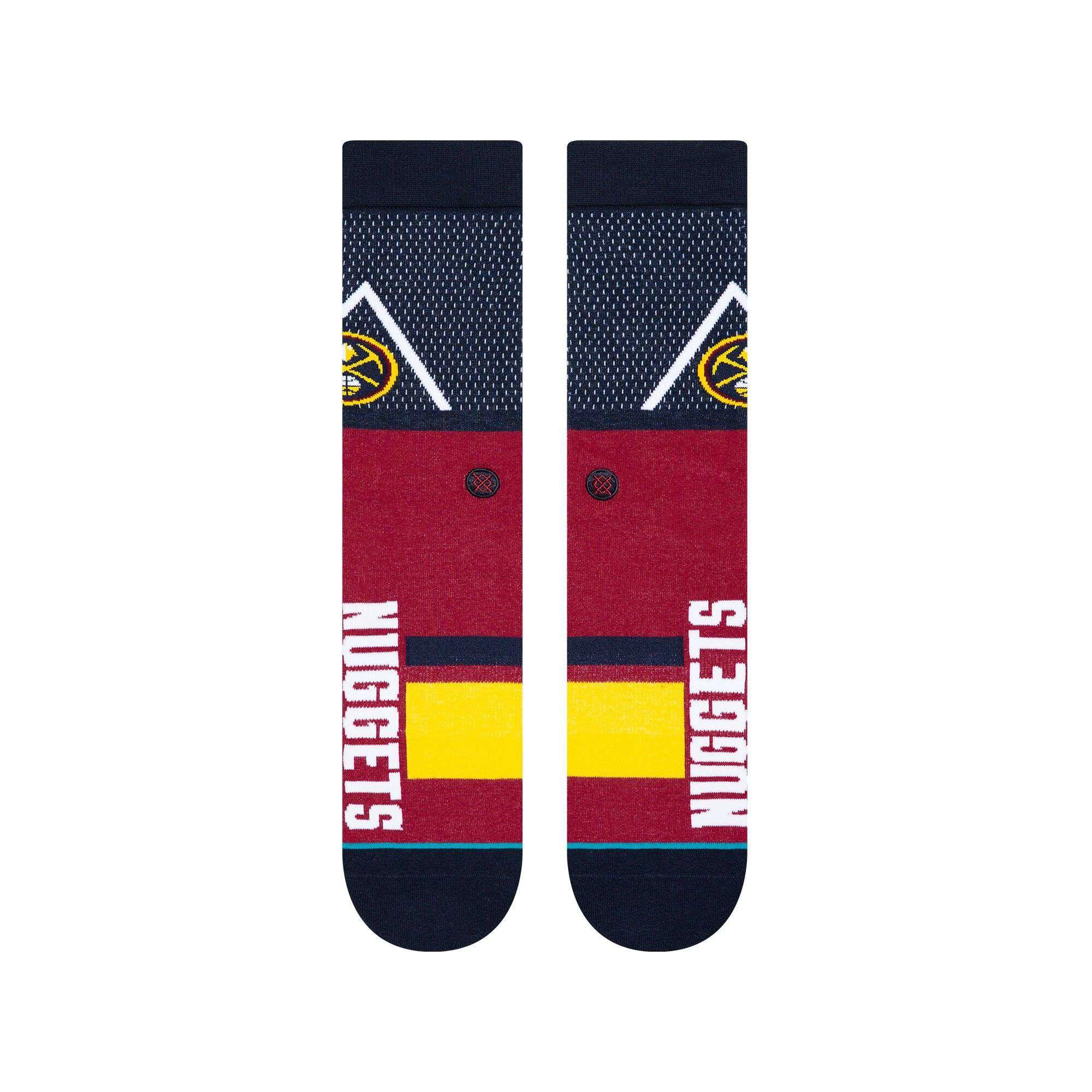 Stance Socks Denver Nuggets Stance NBA Shortcut Crew Socks - Navy/Maroon