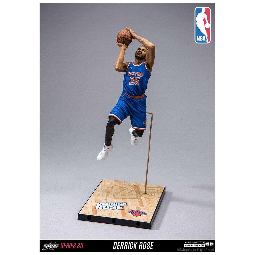 McFarlane Toys Figures Derrick Rose New York Knicks McFarlane NBA Series 30 7" Figure - Blue