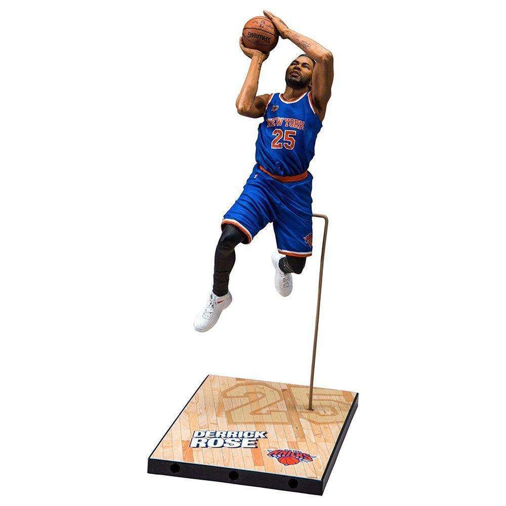 McFarlane Toys Figures Derrick Rose New York Knicks McFarlane NBA Series 30 7" Figure - Blue