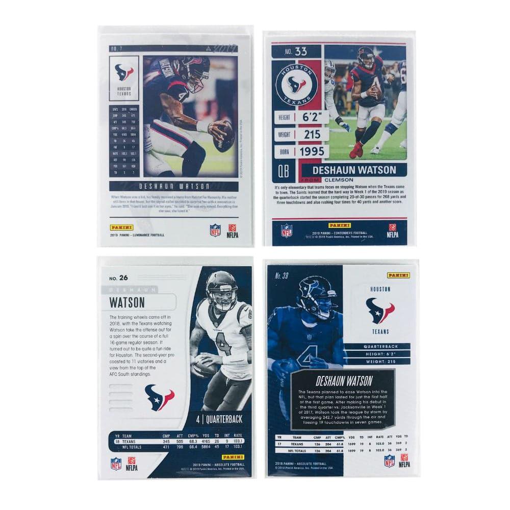 Panini Cards Deshaun Watson Houston Texans 2019 Panini NFL 4 Base Card Set