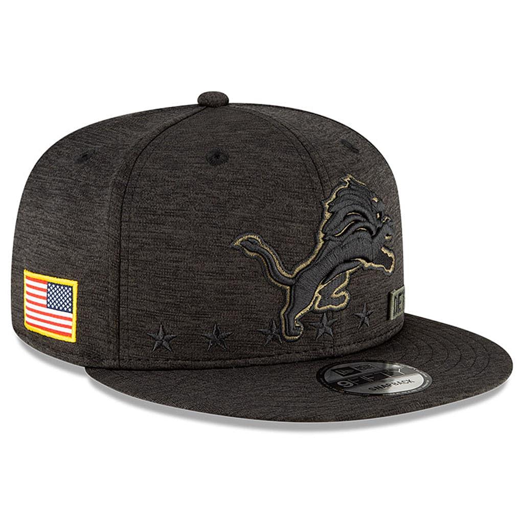 New Era Caps Detroit Lions New Era NFL 2020 Salute To Service 9FIFTY Snapback Hat - Black